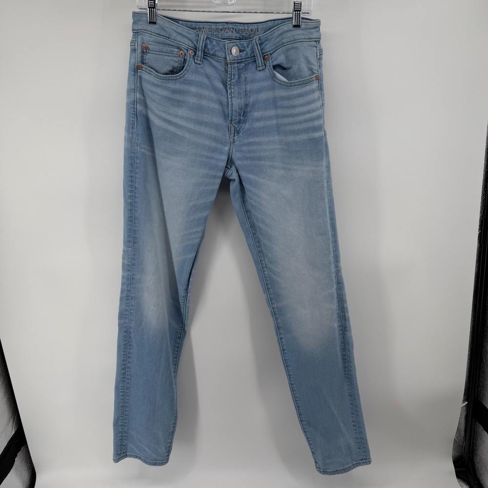 American Eagle‎ Outfitters Womens Light Wash Airflex+ Jeans Size 30x36 Slim Fit
